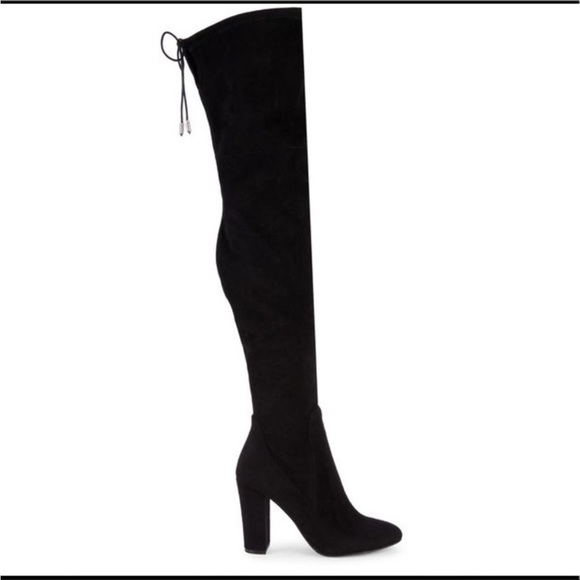 Dolce Vita Katy Black MicroSuede Over The Knee OTB Boots Size 10 - Picture 3 of 12